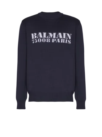 Balmain Stamp merino wool jumper