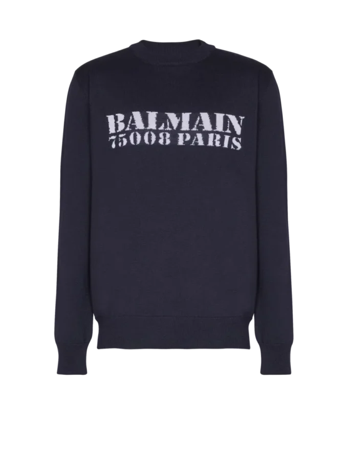 Balmain Stamp merino wool jumper