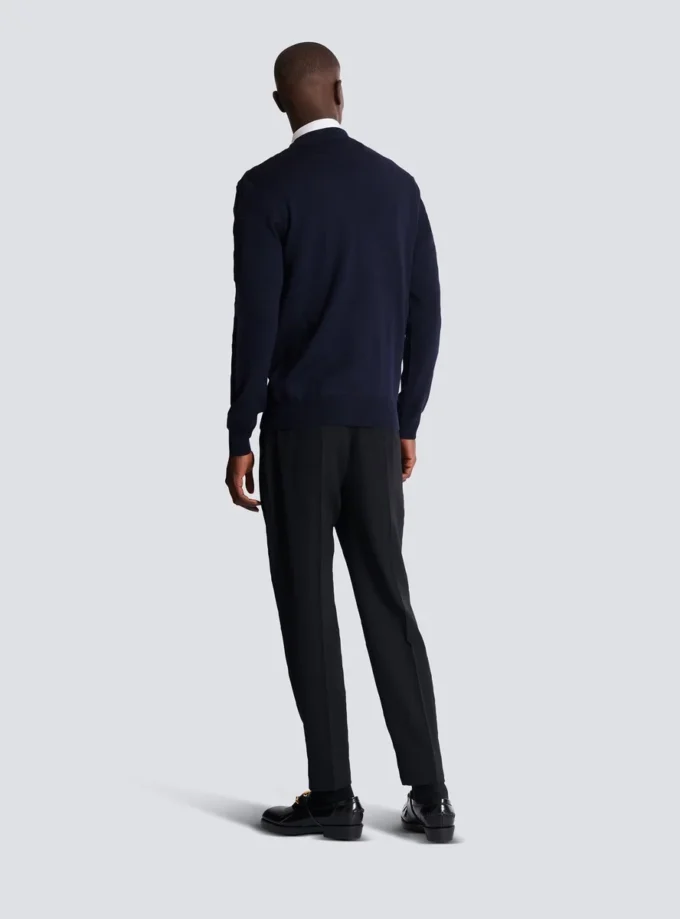 Balmain Stamp merino wool jumper