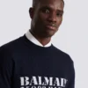 Balmain Stamp merino wool jumper