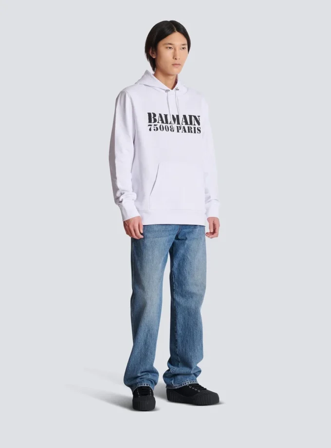 Balmain Stamp printed hoodie