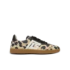 Balmain Swan leopard print suede leather trainers