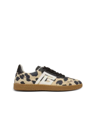 balmain swan leopard print suede leather trainers 1 330x446 - Balmain Swan leopard print suede leather trainers