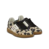 Balmain Swan leopard print suede leather trainers