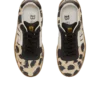 Balmain Swan leopard print suede leather trainers
