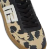 Balmain Swan leopard print suede leather trainers