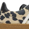 Balmain Swan leopard print suede leather trainers