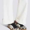 Balmain Swan leopard print suede leather trainers