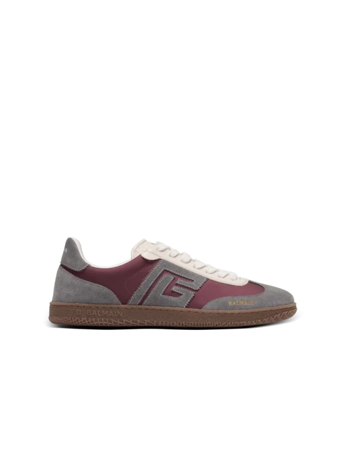 Balmain Swan suede and nylon trainers