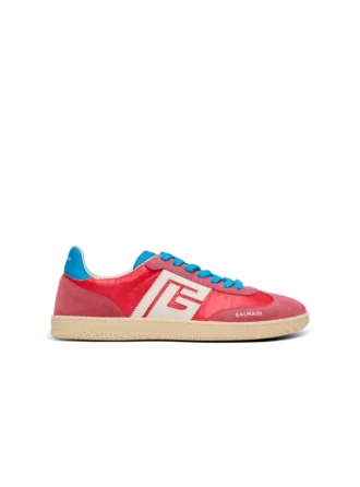 Balmain Swan suede and nylon trainers