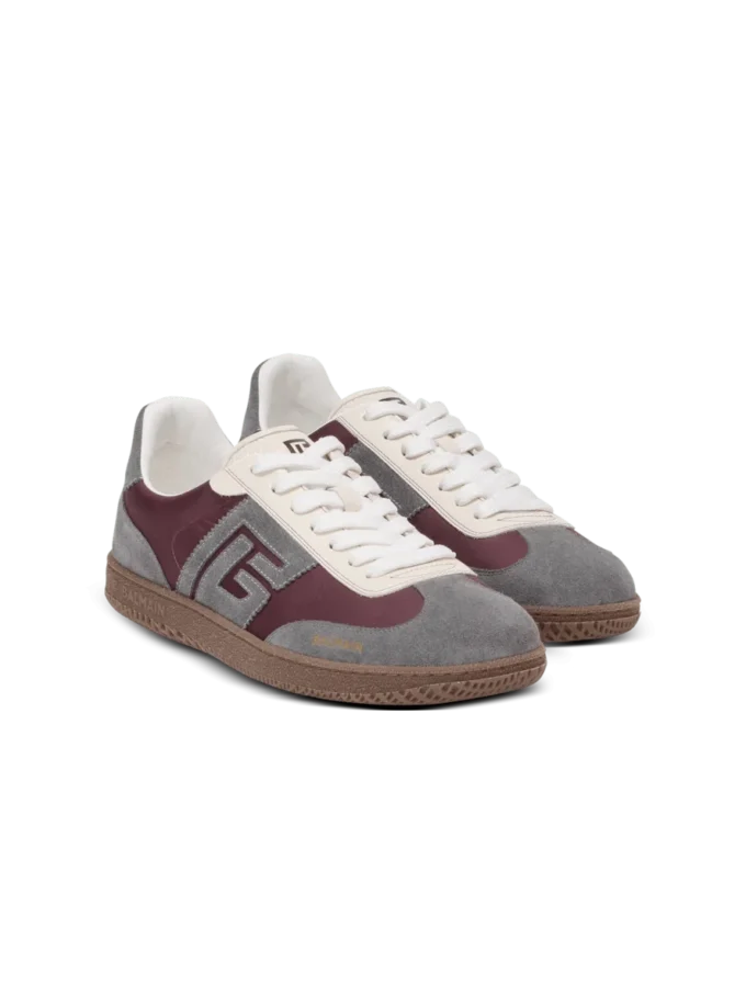 Balmain Swan suede and nylon trainers