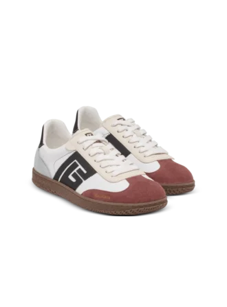 Balmain Swan suede and nylon trainers
