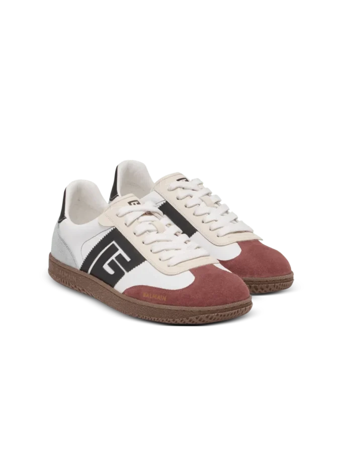 Balmain Swan suede and nylon trainers Balmain Swan suede and nylon trainers