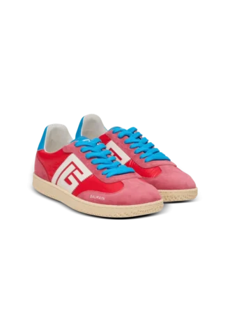 Balmain Swan suede and nylon trainers