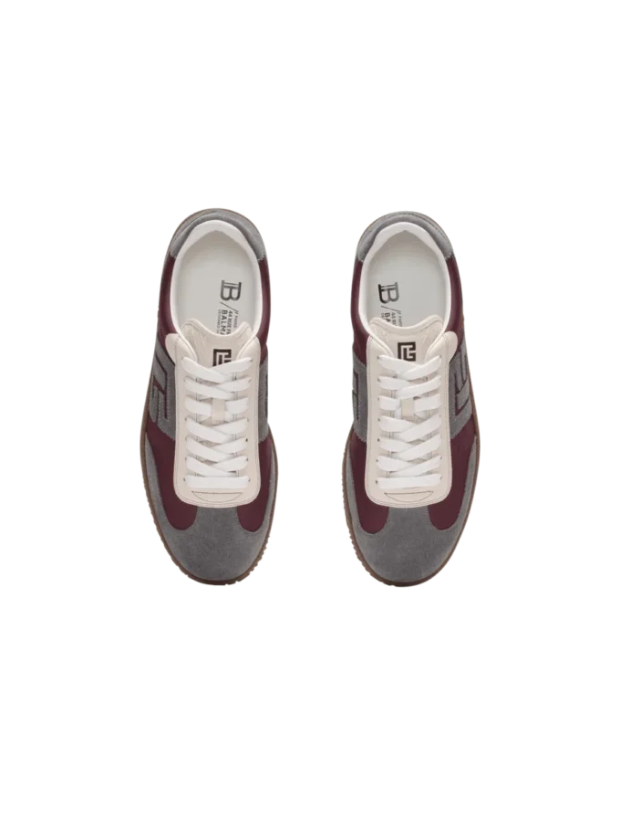 Balmain Swan suede and nylon trainers