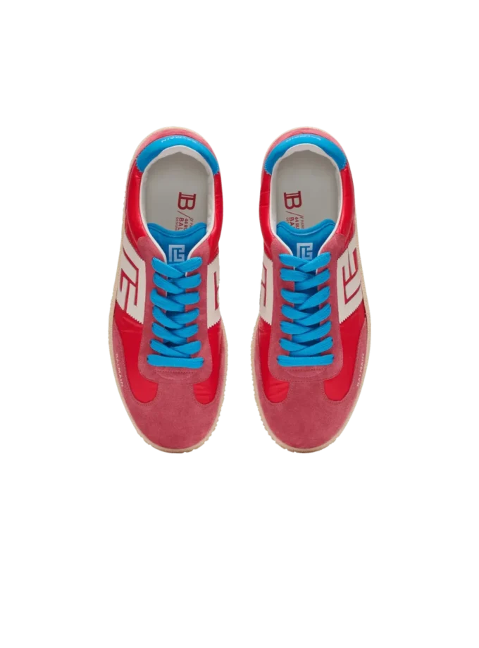 Balmain Swan suede and nylon trainers