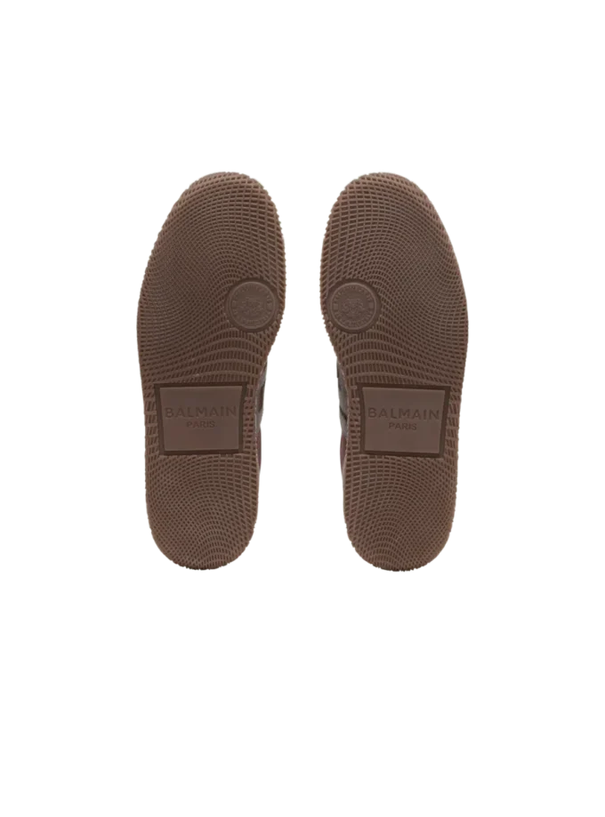 Balmain Swan suede and nylon trainers