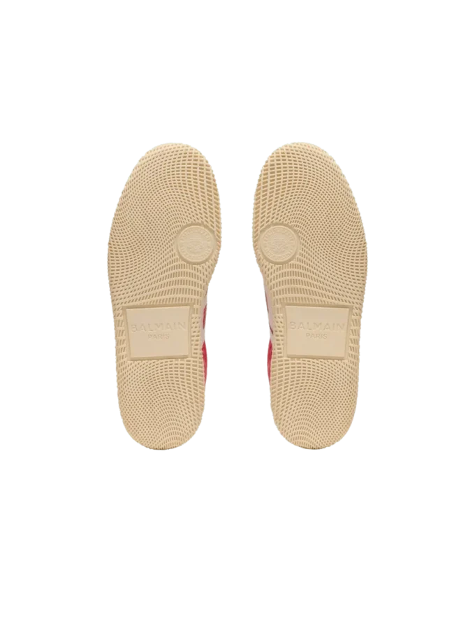 Balmain Swan suede and nylon trainers