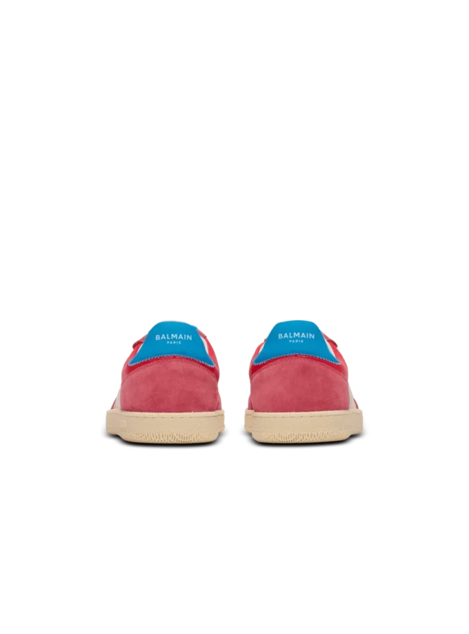 Balmain Swan suede and nylon trainers