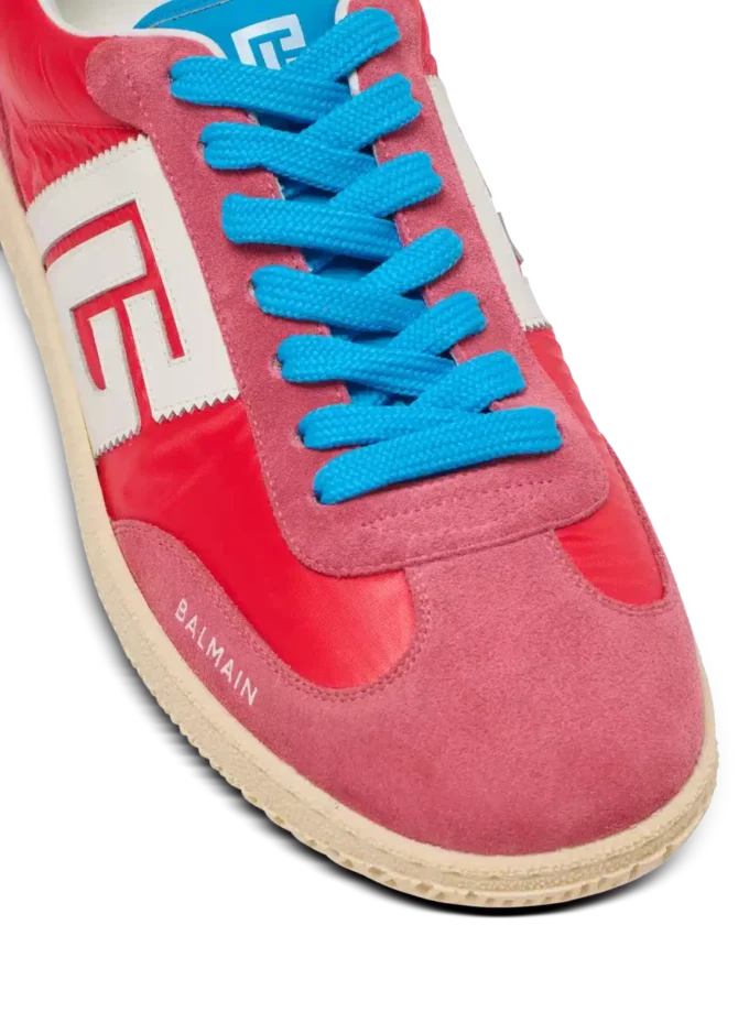 Balmain Swan suede and nylon trainers