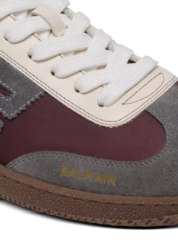 Balmain Swan suede and nylon trainers