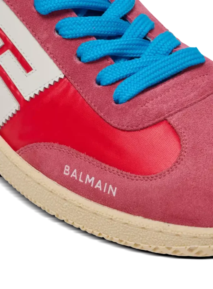 Balmain Swan suede and nylon trainers