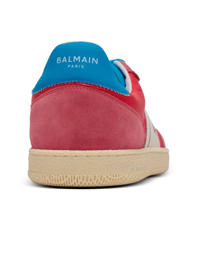 Balmain Swan suede and nylon trainers