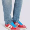 Balmain Swan suede and nylon trainers