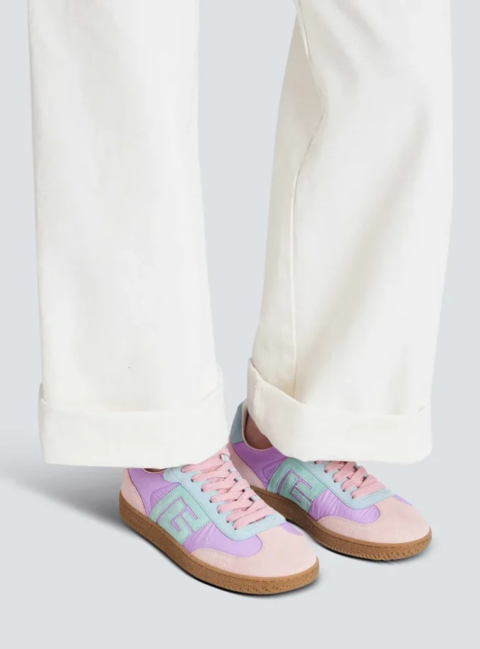 Balmain Swan suede and nylon trainers Balmain Swan suede and nylon trainers