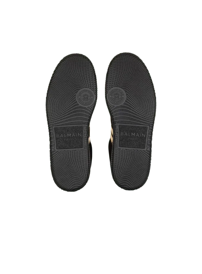 Balmain Swan suede and patent leather sneakers Balmain Swan suede and patent leather sneakers