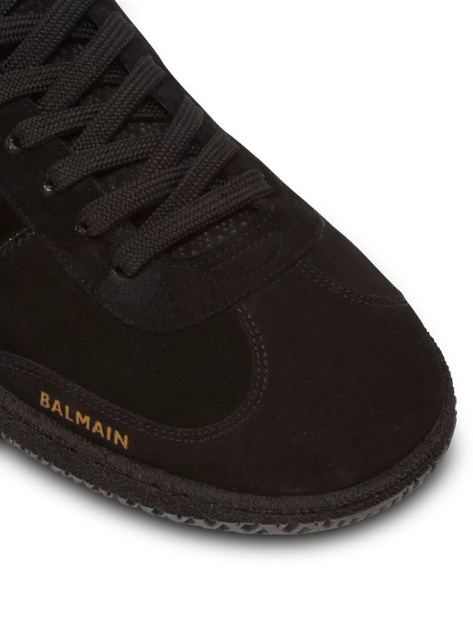 Balmain Swan suede and patent leather sneakers Balmain Swan suede and patent leather sneakers