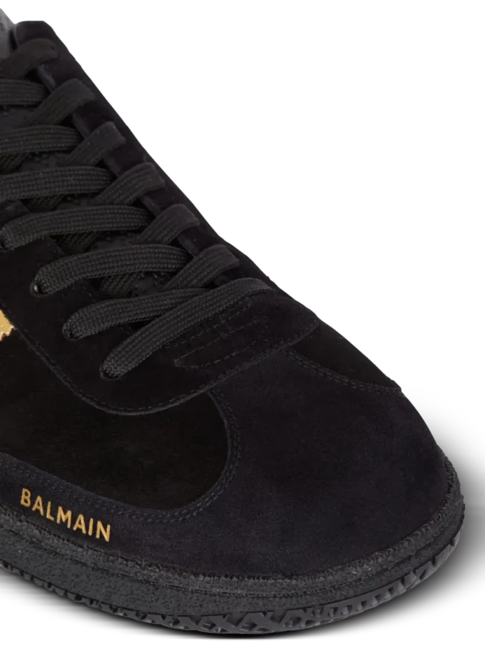 Balmain Swan suede and patent leather sneakers Balmain Swan suede and patent leather sneakers