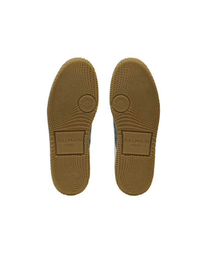 Balmain Swan suede and smooth leather trainers