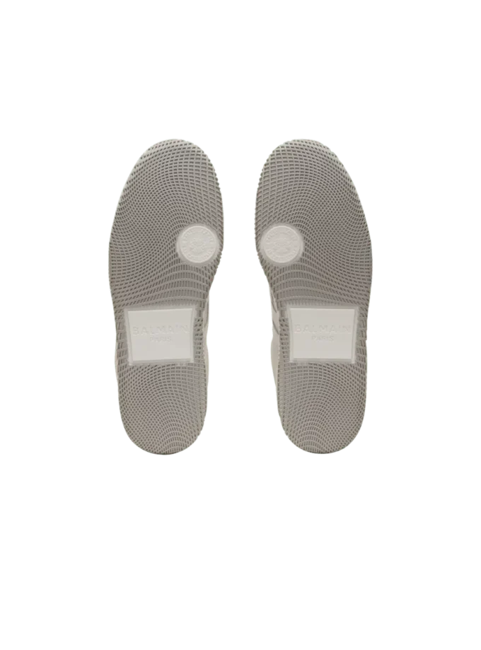 Balmain Swan suede and smooth leather trainers
