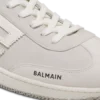 Balmain Swan suede and smooth leather trainers