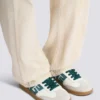 Balmain Swan suede and smooth leather trainers