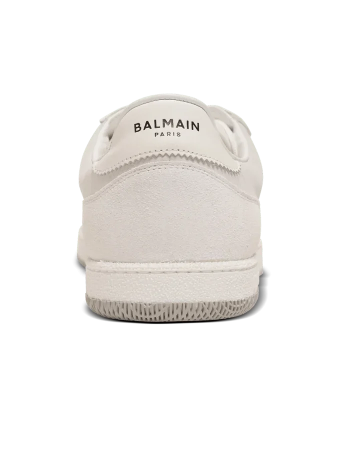 Balmain Swan suede and smooth leather trainers