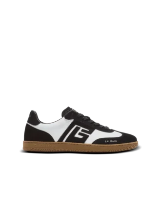 Balmain Swan trainers in calfskin and suede