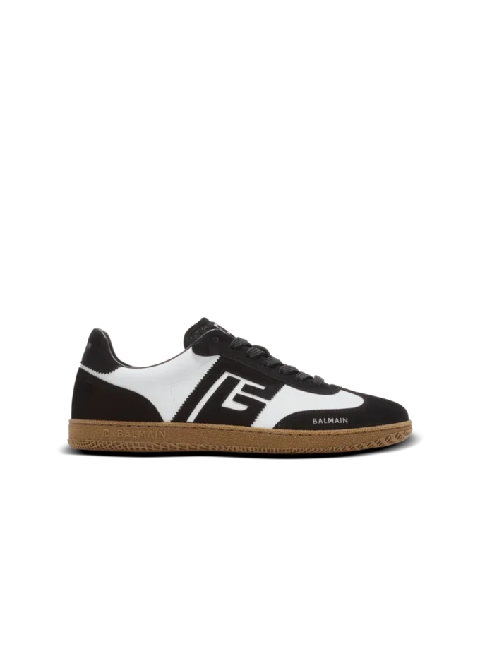 Balmain Swan trainers in calfskin and suede Balmain Swan trainers in calfskin and suede