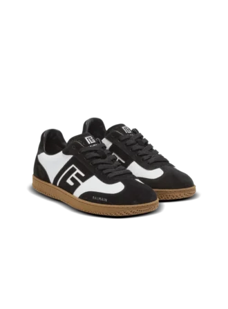 Balmain Swan trainers in calfskin and suede