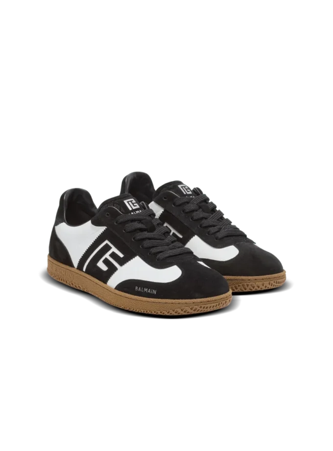 Balmain Swan trainers in calfskin and suede Balmain Swan trainers in calfskin and suede