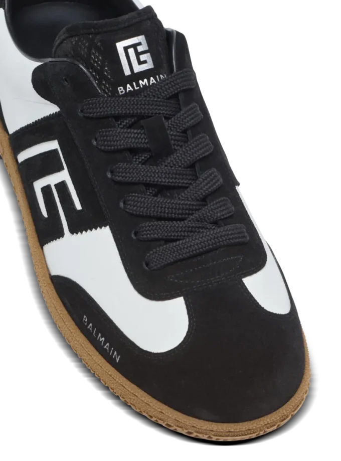 Balmain Swan trainers in calfskin and suede Balmain Swan trainers in calfskin and suede