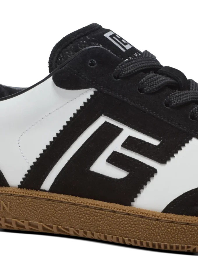 Balmain Swan trainers in calfskin and suede Balmain Swan trainers in calfskin and suede