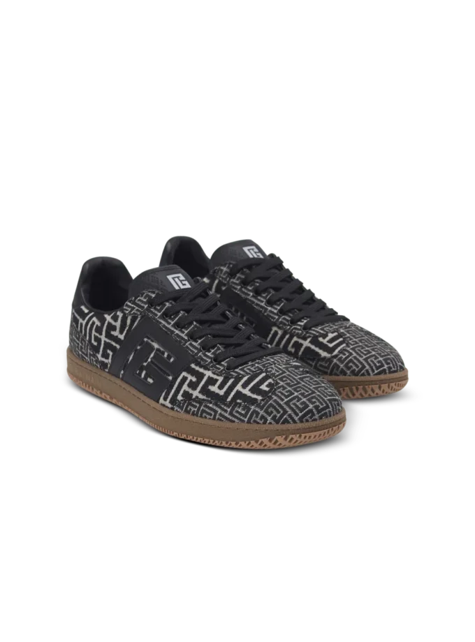 Balmain Swan trainers in PB Labyrinth jacquard