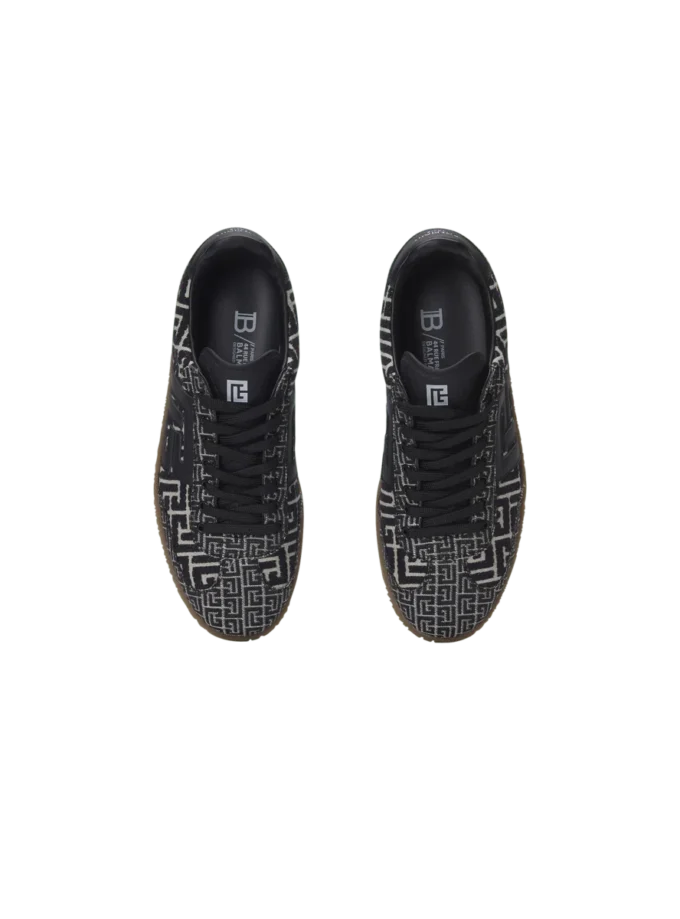 Balmain Swan trainers in PB Labyrinth jacquard