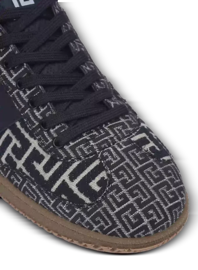 Balmain Swan trainers in PB Labyrinth jacquard