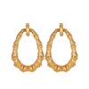 Bamboo hoop earrings