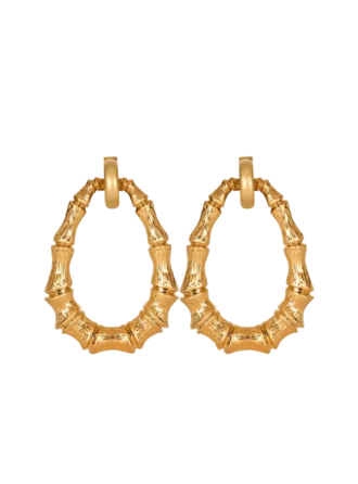 Bamboo hoop earrings