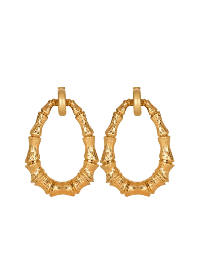 Bamboo hoop earrings