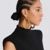 Bamboo hoop earrings